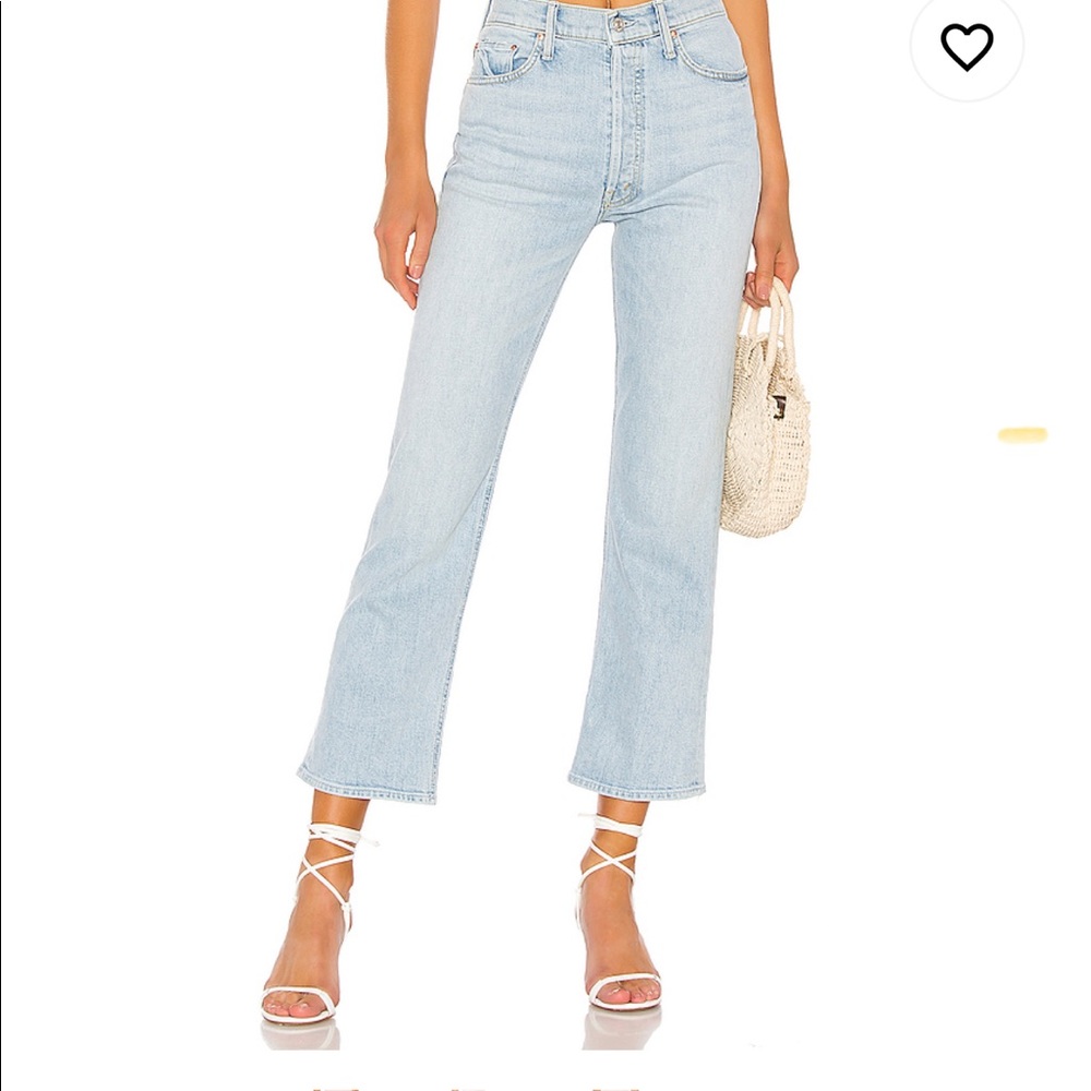MOTHER Light Wash Ankle Crop Jeans